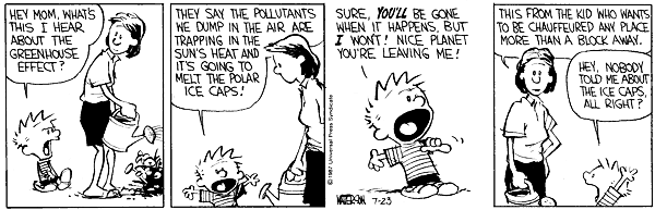 Calvin & Hobbes on the greenhouse effect